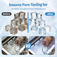 HSIGIO Ice Machine Cleaner Tablets (48 Pack) – Nickel 1 Count (Pack of 48)