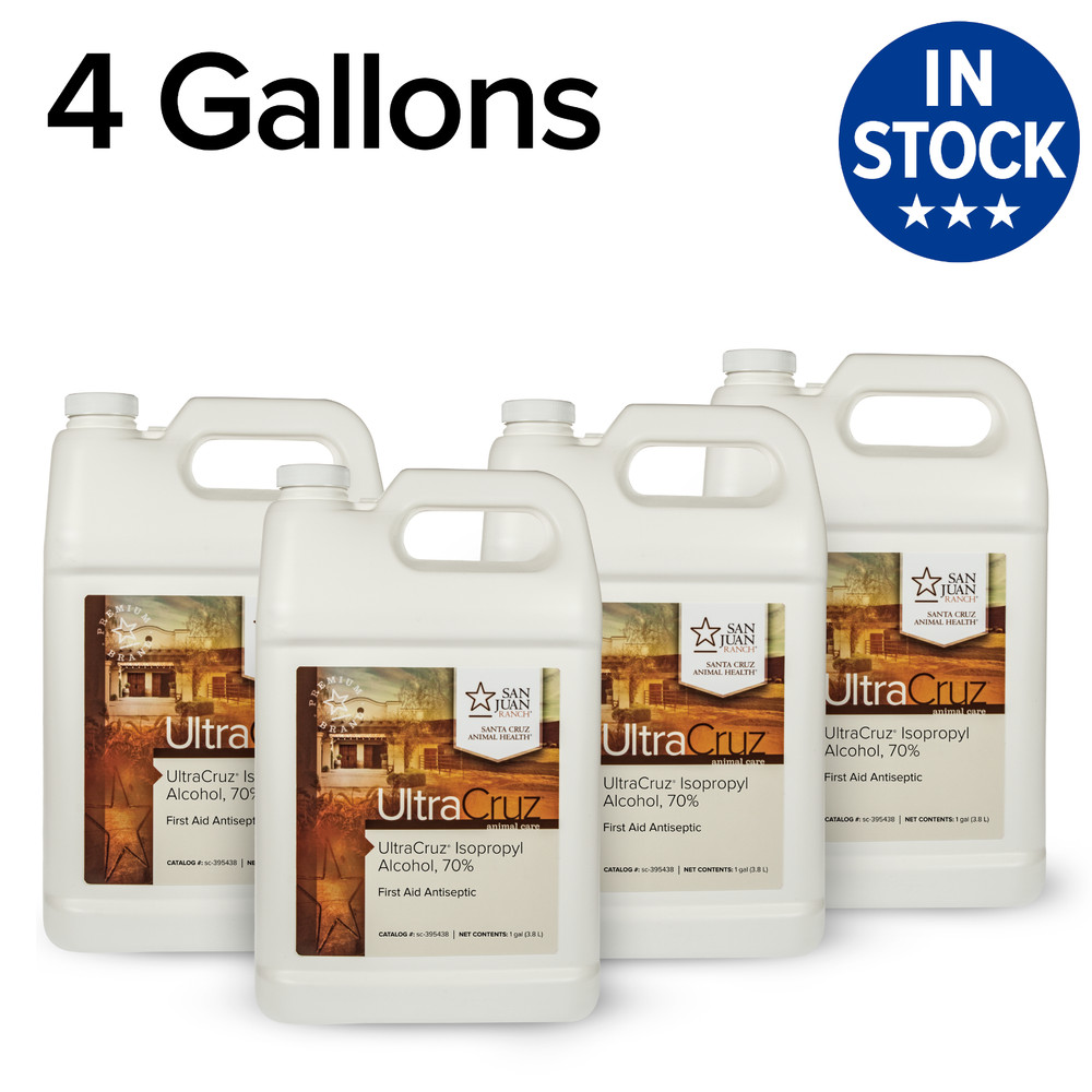 UltraCruz Isopropyl Alcohol, 70%, 4 x 1 Gallon