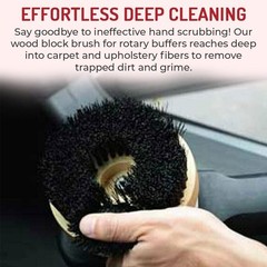 5” Wood Block Brush – Carpet & Upholstery Shampoo Tool for Rotary Buffers