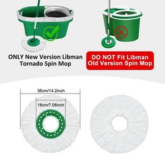 6 Pack Mop Head Replacement for Libman Tornado Spin Mop Reusable Microfiber S…