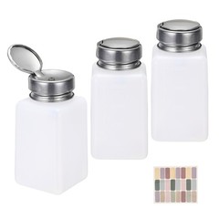 3Pcs 200ml/6.7oz Solvent Alcohol Dispenser for Acetone Cleanser, White