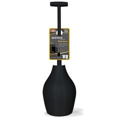 Korky BeehiveMAX Hideaway – Heavy Duty Toilet Plunger with Holder in Black