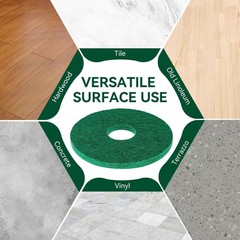 12″ Cleaning Orbiter Pads for Hard Floor Machines – Heavy-Duty Scrubber Polish P