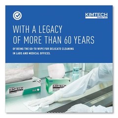 Kimtech 34155 Kimwipes Delicate Task Wipers, 1-Ply, 4.4 x 8.4, 286/Box, 60/CT