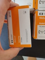 (4) Webcol Alcohol Prep Pads, 200/Bx. 800 Total 2 Ply, Medium, 70% Isopropyl