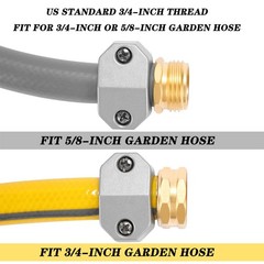 Garden Hose Repair Kits, 3 Sets Aluminum Alloy Water Connector, 3 Set