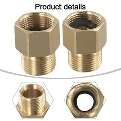 Easy to Use M22 15mm Male to M22 14mm Female Pressure Washer Brass Connector