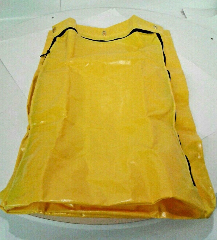 Zippered Yellow Vinyl Replacement Bag For Janitor Cart (Unbranded)