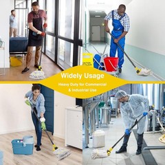 KeFanta Metal Mop Handle Commercial Heavy Duty,58″ Industrial Mop Stick with Jaw
