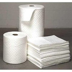 Brady Sxt15p Sorbent Roll, 18 Gal, 15 In X 150 Ft, Oil, White, Polypropylene