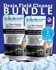 2-Pack Value BUNDLE of Drain Field Bundle, White with Blue Specks