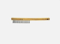 Weiler 25154 Econoline Hand Wire Scratch Brush, Curved Handle,3 x19 Rows