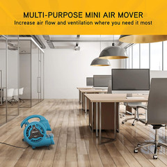 P-80A Mini Mighty 138 W 600 CFM Centrifugal Air Mover, Carpet Dryer, Floor Fan,