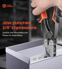 Snap Lock Punch, Gutter Crimping Tool for Sheet Metal, Heavy Nickel-chrome