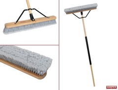 Harper 24 Inch Indoor Smooth-Surface Push Broom Flagged Bristles For Sand Saw