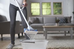 Mr. Clean Magic Eraser Roller Floor Mop, White/Blue Pack of 1,