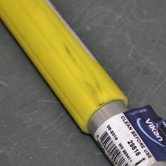 (16) Vikan 26″ Broom Handles, (12) Yellow 29816 & (4) Red 29814, European Thread