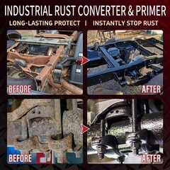 2 in 1 Rust Converter & Metal Primer, 35 oz Black Rust Reformer Paint for Met…