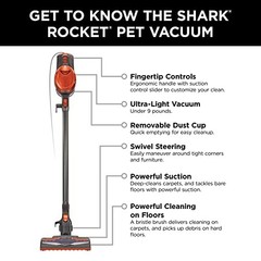 Shark Rocket Ultra-Light Corded Bagless Vacuum For Carpet And Hard Floor