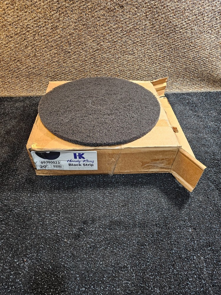 (QTY 5) Handy-Klenz 09380023 20″ 508mm Black Stripping Floor Pad Round