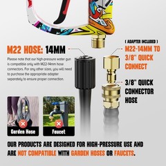 Short Pressure Washer Gun, High Gun 4000 PSI Graffiti