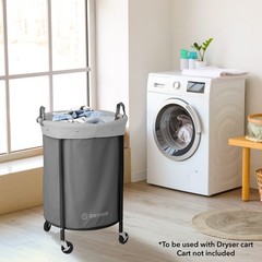 Round Replacement Commercial Laundry Hamper Canvas Bag for Model 290R Gray