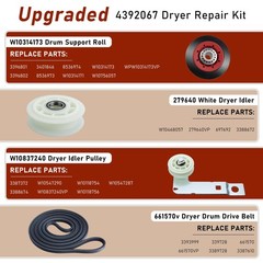 [Upgraded 5-Wheel] 4392067 Dryer Repair Kit & W10837240 Idler 27 inches