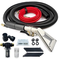Stainless Steel Extractor Hose Kit for Upholstery, Carpet & Auto Detailing