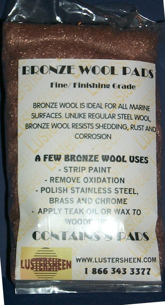 Lustersheen 8 Pad Pack Bronze Wool Fine