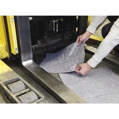 Spilltech Gpb100h Sorbent Pad, 29 Gal, 15 In X 19 In, Universal, Gray,