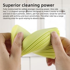 6 PCS Damp Duster Sponge, Magic Sponge Eraser, Reusable Pink,green,grey