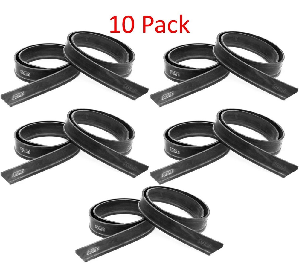 10 Pack 18″ Pulex Soft Rubber Squeegee Replacement Rubber Blades