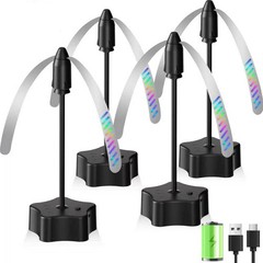 Fly Fans for Outdoor Table, Height Adjustable Food Fan with 4 Pack, white