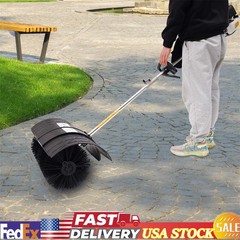 52cc 1.25kw Gas Power Nylon Brush Broom Sweeper Grass Driveway Turf Snow Clean
