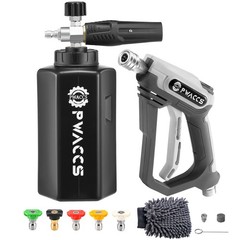 PWACCS Pressure Washer Foam Gun, Short Cannon Black