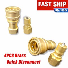 1/4″ Brass Quick Disconnect Coupler Set Carpet Cleaning Extractor Wand & Hose
