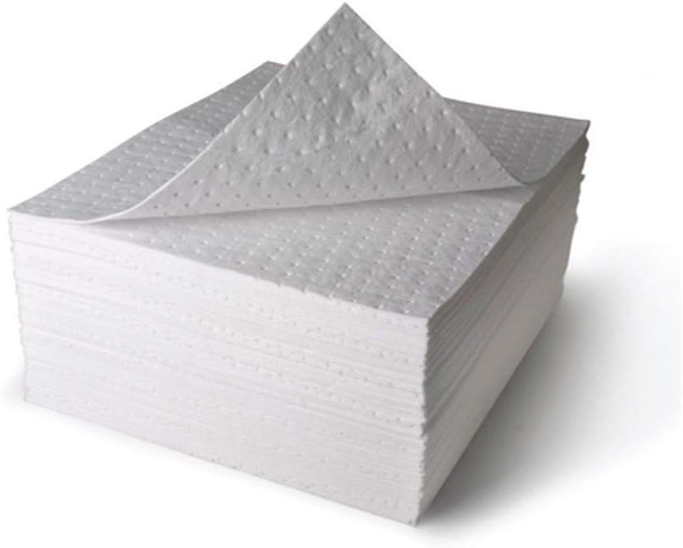 Oil Spill Absorbent Mats for Garage, Oil Only White Heavy Weight Absorbent Pad 2