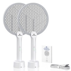 Gooqand Bug Zapper Racket 2 In 1 Mode Electric Fly Swatter Usb Rechargeable