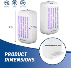 Indoor Bug Zapper, Electric Plug in Flying Insects Mosquito Killer with UV LED L