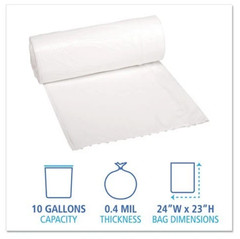 Boardwalk Low-Density Can Liners, 10 gal, 24″ x 23″, 25 Bags/Roll, 20 Rolls/CT