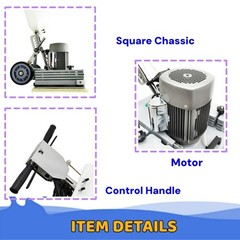 110V 2HP Tile Floor Grinding and Polishing Machine 2834RPM Wood Floor Cleaner