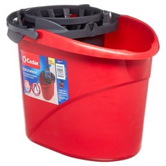 2.5 Gallon Mop Bucket with Wringer, Spin Cleaning Tool for Floor Wash, Red