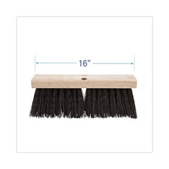 Boardwalk 73160 6.25″ Polypropylene Bristles 16″ Street Broom Head – Brown New