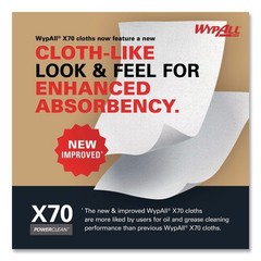 WypAll 41600 X70 12-1/2″ x 12-2/5″ Cloths – White, Jumbo (820 Towels/Roll) New