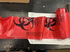 McKesson Red Infectious Waste Bag; 7-10 Gal-1.25 Mil-24 x 24-Red, 25 bags/Roll