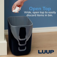 STORi Luup Bathroom Wastebasket, Secure Grocery Bags, Plastic Garbage Contain…