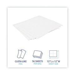 Boardwalk V040QPW 12 in. x 13 in. DRC Wipers – White (1008/Carton) New