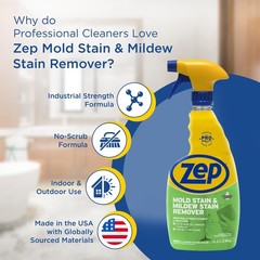 Zep Mold Stain and Mildew Remover – 32 oz (Pack of 32 Fl Oz 4)