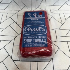 Grant’s Garage Shop Towels 14″x13″ Red 50 Pack 100% Cotton Mechanic’s Choice