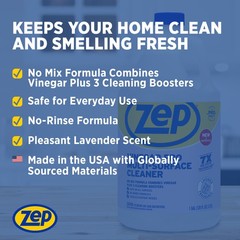 Zep Vinegar Pro Multi-Surface Cleaner 1 Gallon (Case of 4) Professional Sprayer